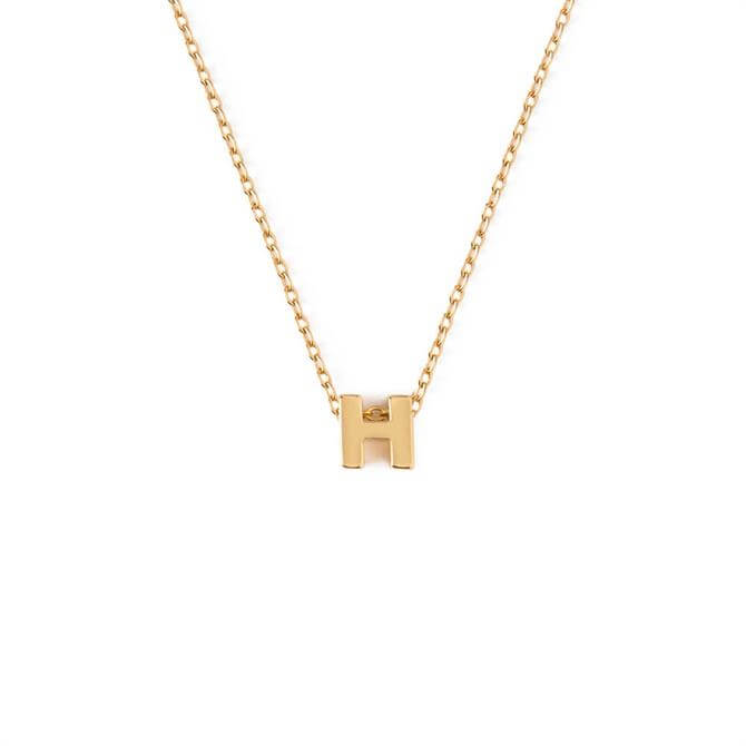 Orelia London Jewellery Initial ‘H’ Gold Necklace with Gift Box